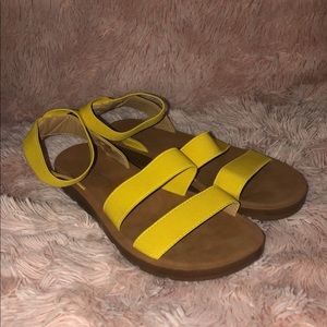 NWOT yellow sandals